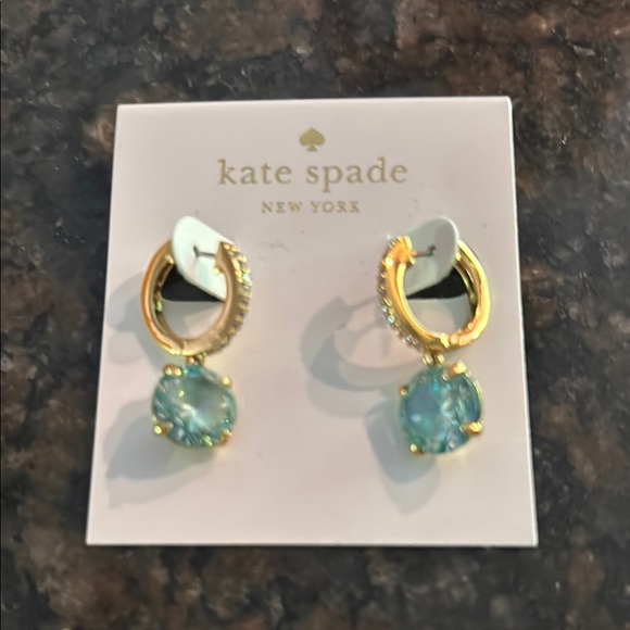 Kate Spade Gold and Blue Earrings - Picture 1 of 3